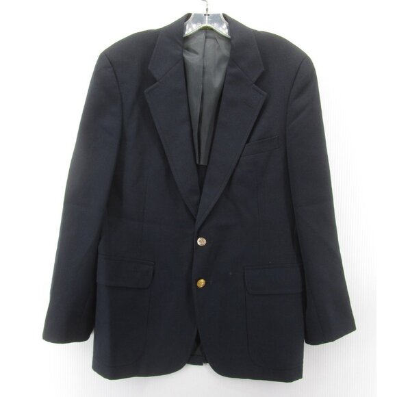 VINTAGE Palm Beach Sport Coat 40 Blazer Jacket Gold Buttons 80s 90s * - Picture 1 of 15